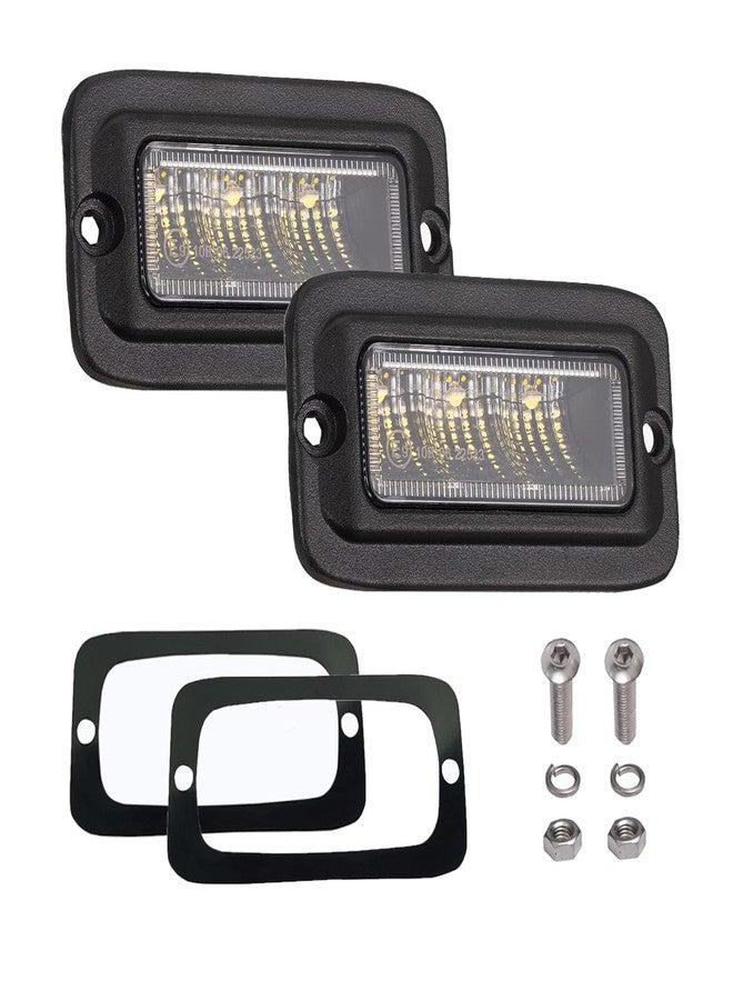 Raycharm 4.3" Flush-Mount Off-Road LED Pods, 6000K Cool-White, Wide Flood Beam, Reverse & Backup Light for Jeep, Truck, UTV, ATV, IP68 Waterproof/Shockproof, 12V/24V, 2-Pack - Image 1